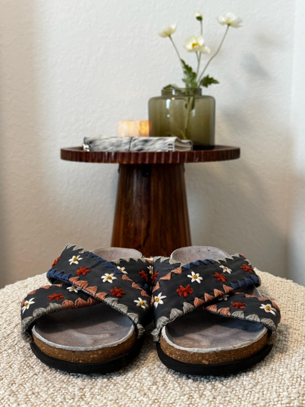 Free People Floral Crossbands Sandal